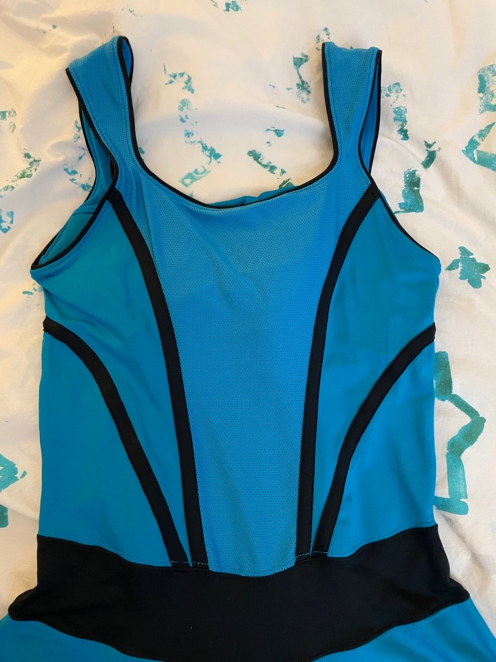 Nike Dry fit Teal Blue Athletic Tennis Golf  Dress with Black Waistband Sz S - Picture 7 of 16